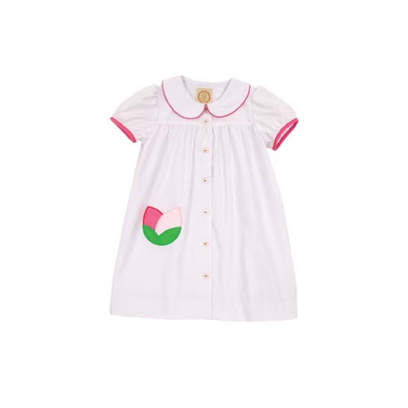 The Beaufort Bonnet Company Other - Tabitha's Teacher's Pet Dress - Worth Avenue White with Tulip Applique